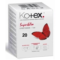 Ежедневные прокладки Kotex "SuperSlim", 20 шт артикул 7355a.