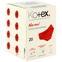 Ежедневные прокладки Kotex "Normal", 20 шт артикул 7362a.