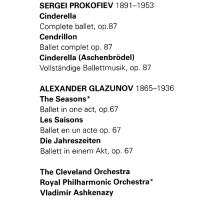 Vladimir Ashkenazy Prokofiev Cinderella / Glazunov Seasons (2 CD) артикул 7507a.